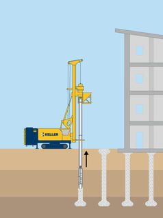 Coloane din beton, vibrate